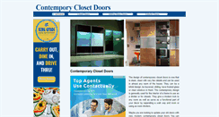 Desktop Screenshot of contemporaryclosetdoors.com